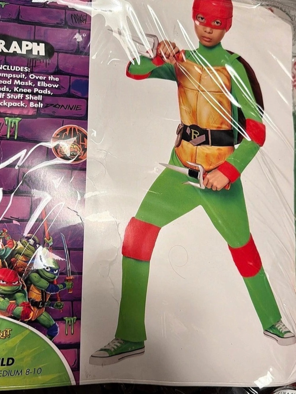 Teenage Mutant Ninja Turtles Raphael Costume Superhero Costume Boys Medium